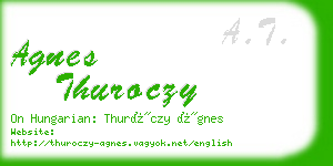 agnes thuroczy business card